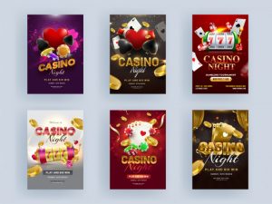 casino-night-party-flyer-design-with-3d-slot-machine-playing-cards-golden-coin-poker-chip-next88-แจกเครดิตฟรี-2020